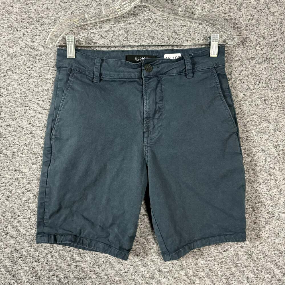 Hudson Men's Size 28 Blue Cotton Blend 8" Chino Shorts
